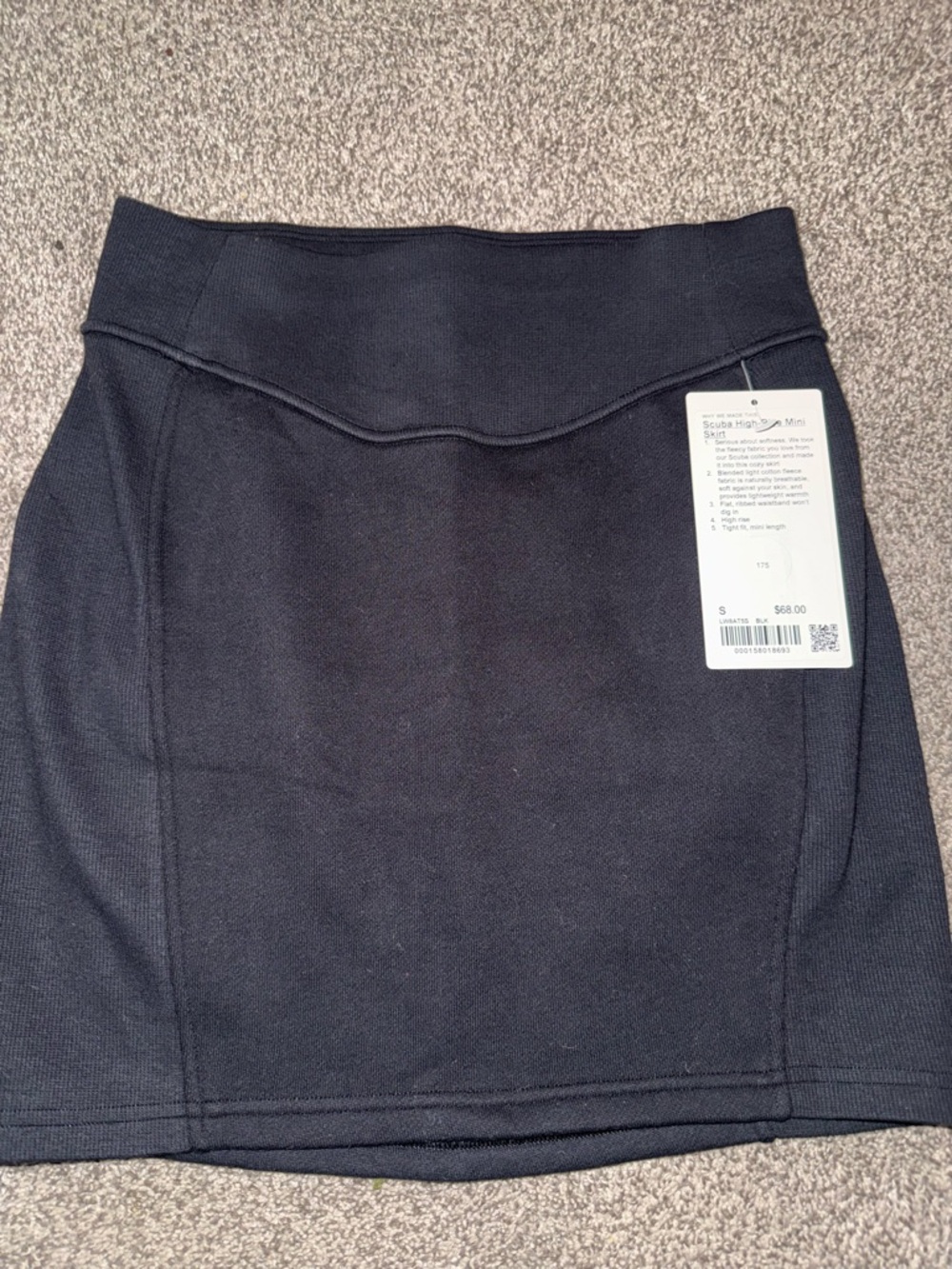 lululemon athletica Black Knit Mini Skirt